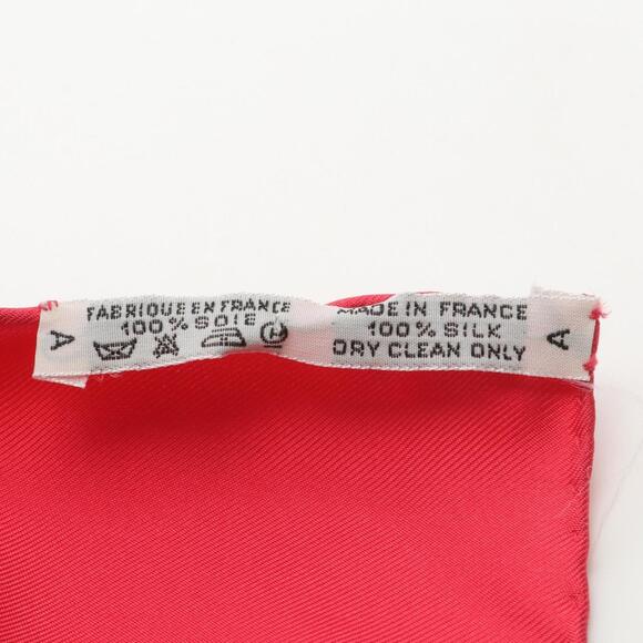 HERMES Authentic Red Silk Scarf - Picture 3 of 5